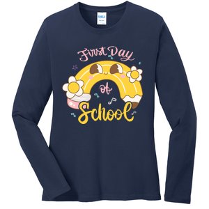 Funny Gift First Day Of School Ladies Long Sleeve Shirt