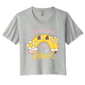 Funny Gift First Day Of School Women's Crop Top Tee