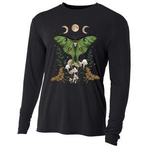 Fairy Grunge Fairycore Aesthetic Goth Luna Moth Mushroom Cooling Performance Long Sleeve Crew