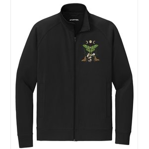 Fairy Grunge Fairycore Aesthetic Goth Luna Moth Mushroom Stretch Full-Zip Cadet Jacket