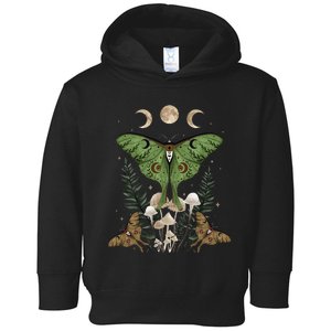 Fairy Grunge Fairycore Aesthetic Goth Luna Moth Mushroom Toddler Hoodie