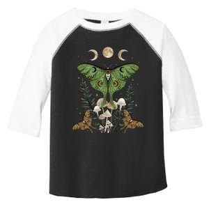 Fairy Grunge Fairycore Aesthetic Goth Luna Moth Mushroom Toddler Fine Jersey T-Shirt