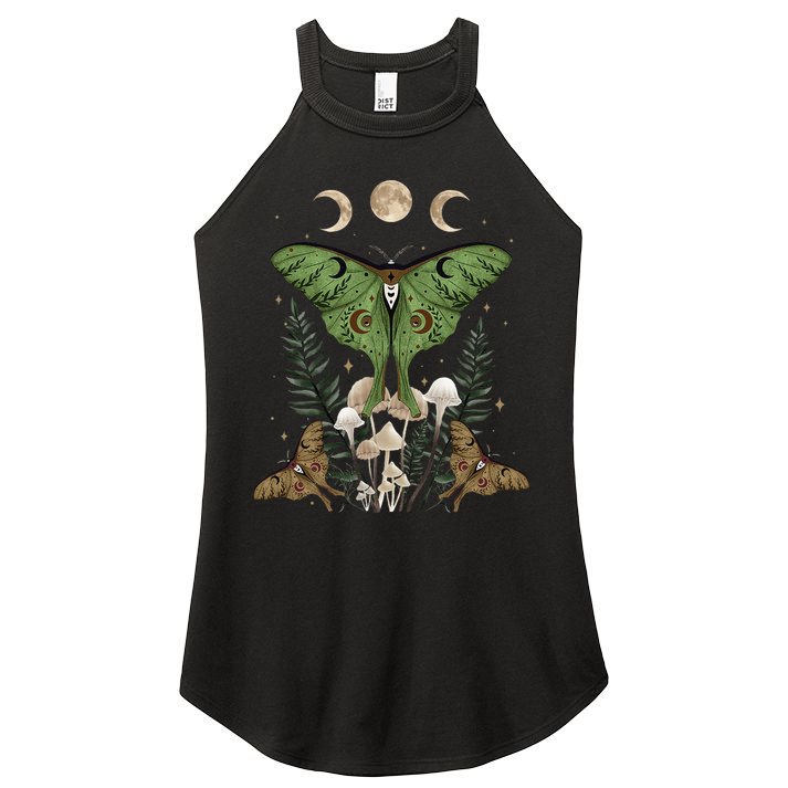 Fairy Grunge Fairycore Aesthetic Goth Luna Moth Mushroom Women's Perfect Tri Rocker Tank