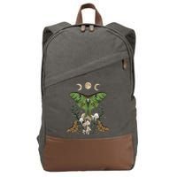 Fairy Grunge Fairycore Aesthetic Goth Luna Moth Mushroom Cotton Canvas Backpack