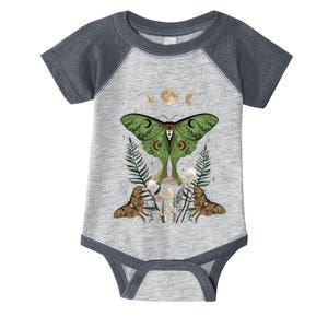 Fairy Grunge Fairycore Aesthetic Goth Luna Moth Mushroom Infant Baby Jersey Bodysuit