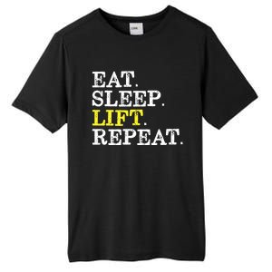 Funny Gift For Weight Lifter Eat Sleep Lift Repeat Tall Fusion ChromaSoft Performance T-Shirt