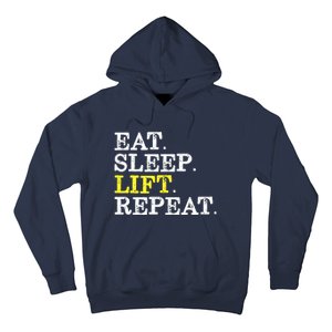 Funny Gift For Weight Lifter Eat Sleep Lift Repeat Hoodie