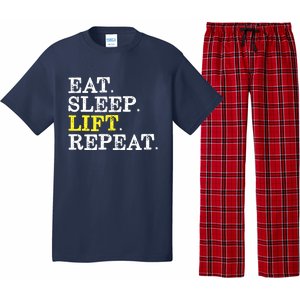 Funny Gift For Weight Lifter Eat Sleep Lift Repeat Pajama Set