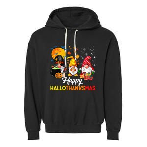 Festive Gnomes for a Joyful Holiday Season Garment-Dyed Fleece Hoodie