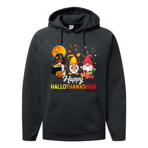 Festive Gnomes for a Joyful Holiday Season Performance Fleece Hoodie