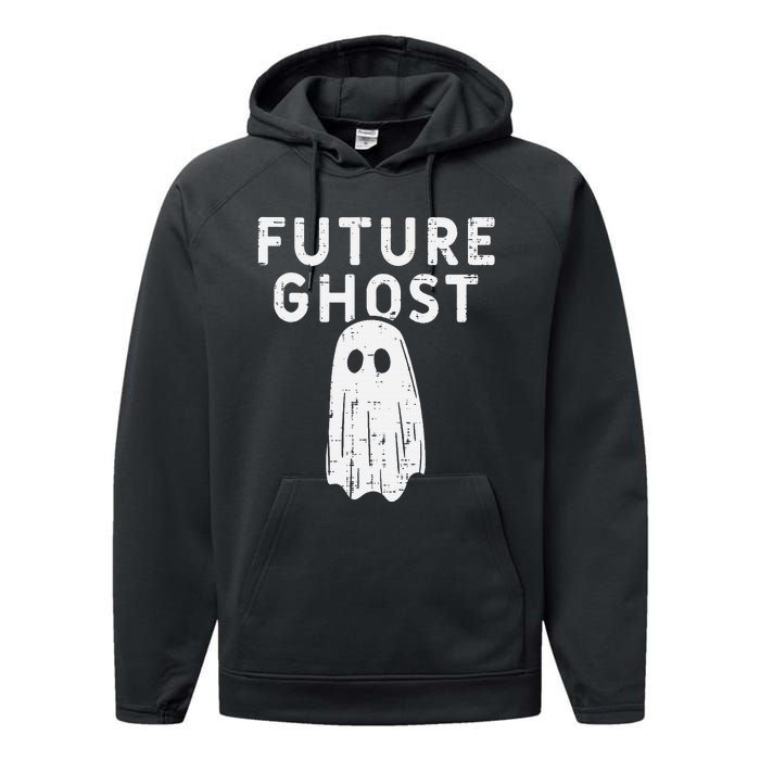 Future Ghost Funny Happy Halloween Costume Performance Fleece Hoodie