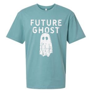 Future Ghost Funny Happy Halloween Costume Sueded Cloud Jersey T-Shirt