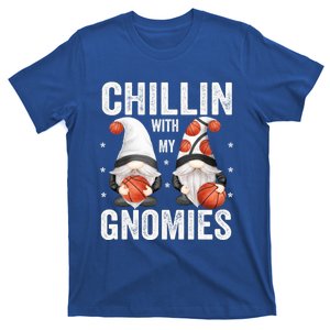 Funny Gnome For Basketball Lovers Chillin With My Gnomies Gift T-Shirt