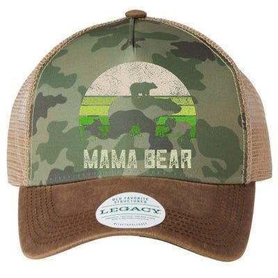 Funny Grandma From 3 Cubs Mama Bear Vintage Legacy Tie Dye Trucker Hat