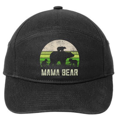 Funny Grandma From 3 Cubs Mama Bear Vintage 7-Panel Snapback Hat