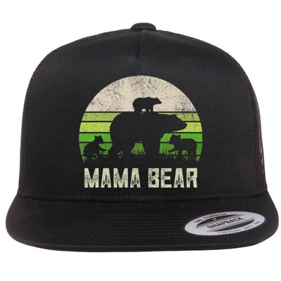 Funny Grandma From 3 Cubs Mama Bear Vintage Flat Bill Trucker Hat