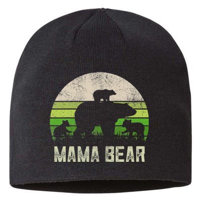 Funny Grandma From 3 Cubs Mama Bear Vintage Sustainable Beanie