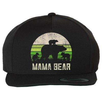 Funny Grandma From 3 Cubs Mama Bear Vintage Wool Snapback Cap