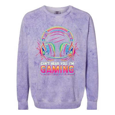 Funny Gamer For Teens Video Gaming Graphic Colorblast Crewneck Sweatshirt