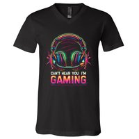 Funny Gamer For Teens Video Gaming Graphic V-Neck T-Shirt