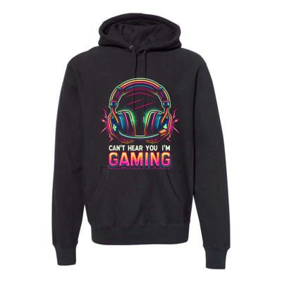 Funny Gamer For Teens Video Gaming Graphic Premium Hoodie