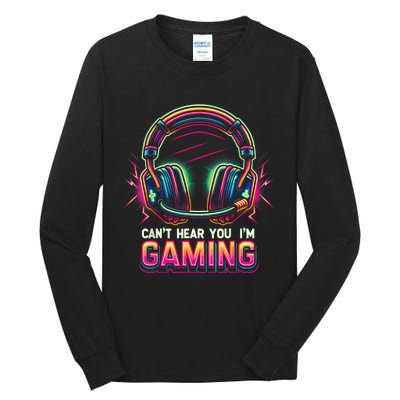 Funny Gamer For Teens Video Gaming Graphic Tall Long Sleeve T-Shirt