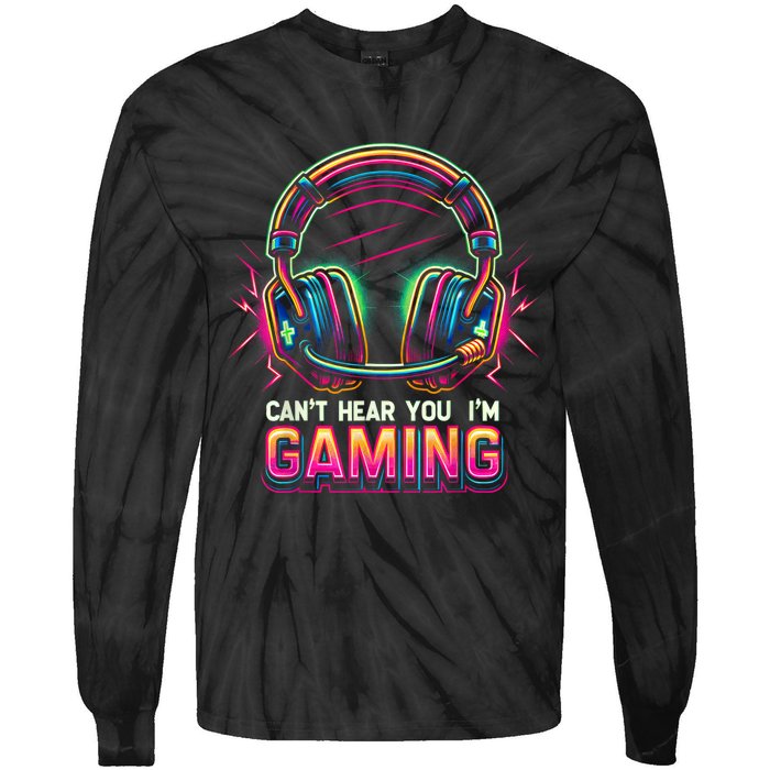 Funny Gamer For Teens Video Gaming Graphic Tie-Dye Long Sleeve Shirt