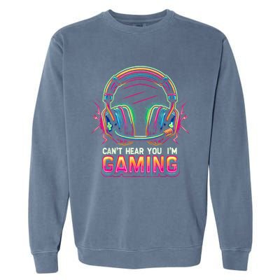 Funny Gamer For Teens Video Gaming Graphic Garment-Dyed Sweatshirt