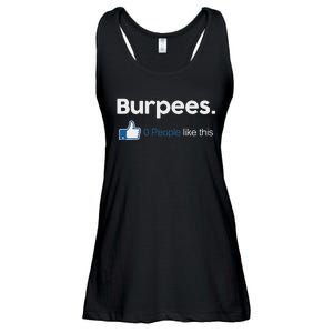 Funny Gym Fitness Jokes Gift Burpees 0 People Like This Ladies Essential Flowy Tank