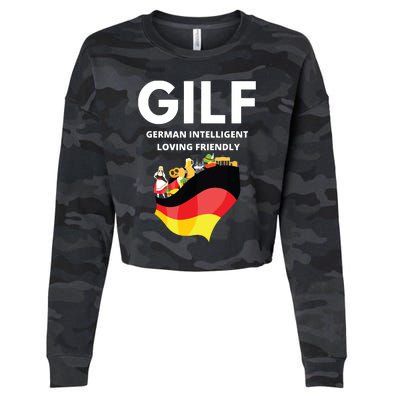 Funny German Cropped Pullover Crew