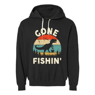 Funny Gone Fishing Garment-Dyed Fleece Hoodie