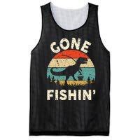 Funny Gone Fishing Mesh Reversible Basketball Jersey Tank