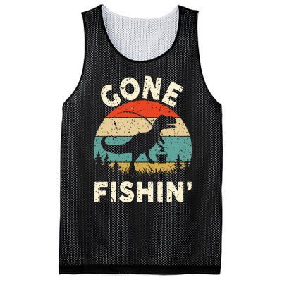 Funny Gone Fishing Mesh Reversible Basketball Jersey Tank