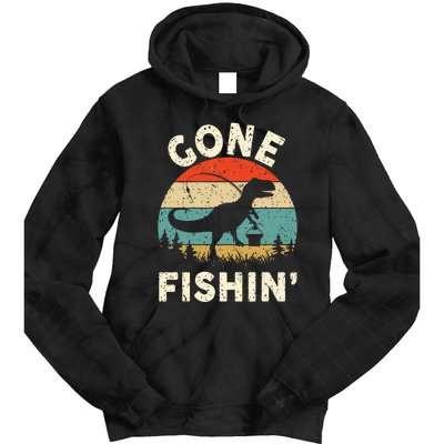 Funny Gone Fishing Tie Dye Hoodie