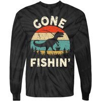 Funny Gone Fishing Tie-Dye Long Sleeve Shirt