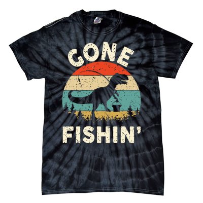 Funny Gone Fishing Tie-Dye T-Shirt