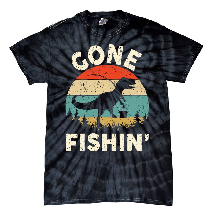 Funny Gone Fishing Tie-Dye T-Shirt