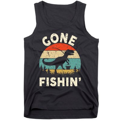 Funny Gone Fishing Tank Top