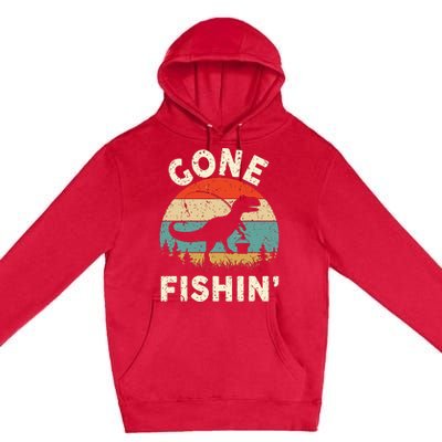 Funny Gone Fishing Premium Pullover Hoodie