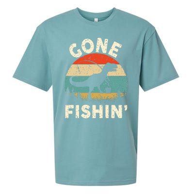 Funny Gone Fishing Sueded Cloud Jersey T-Shirt