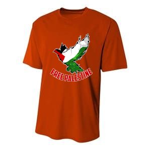 Free Gaza Free Palestine Flag Arabic Human Rights Peace Youth Performance Sprint T-Shirt