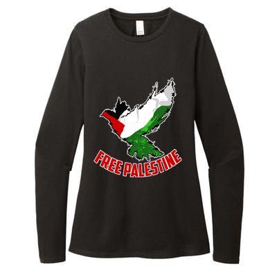 Free Gaza Free Palestine Flag Arabic Human Rights Peace Womens CVC Long Sleeve Shirt