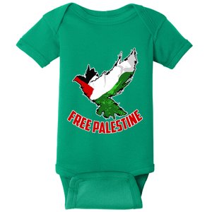 Free Gaza Free Palestine Flag Arabic Human Rights Peace Baby Bodysuit