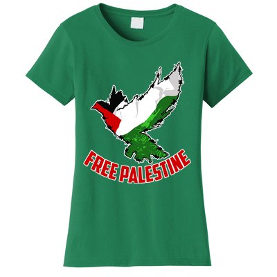 Free Gaza Free Palestine Flag Arabic Human Rights Peace Women's T-Shirt