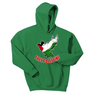 Free Gaza Free Palestine Flag Arabic Human Rights Peace Kids Hoodie