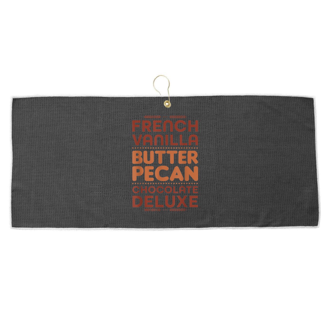 Funny Gift French Vanilla Butter Pecan Chocolate Deluxe Large Microfiber Waffle Golf Towel