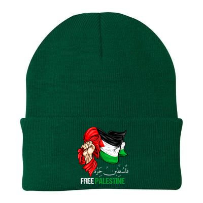 Free Gaza Free Palestine Flag Arabic Jerusalem Human Rights Knit Cap Winter Beanie