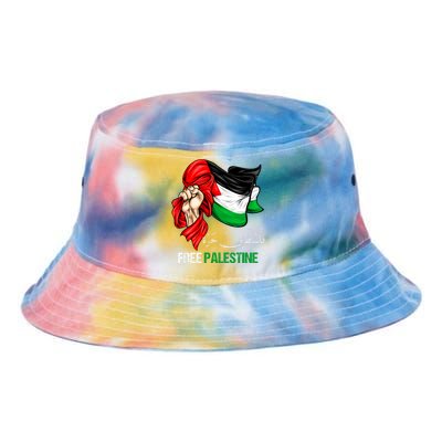 Free Gaza Free Palestine Flag Arabic Jerusalem Human Rights Tie Dye Newport Bucket Hat