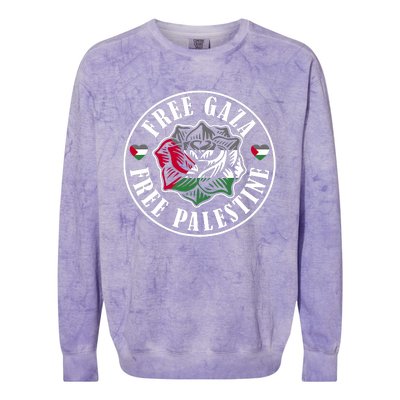 Free Gaza Free Palestine Free Palestine Colorblast Crewneck Sweatshirt