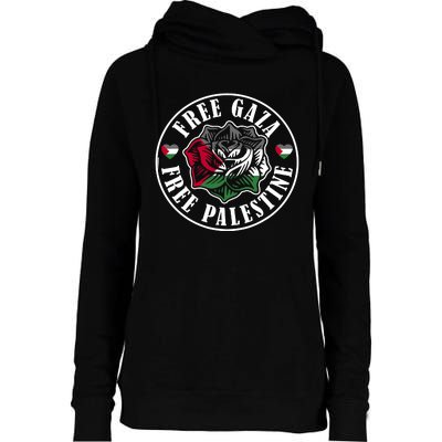 Free Gaza Free Palestine Free Palestine Womens Funnel Neck Pullover Hood